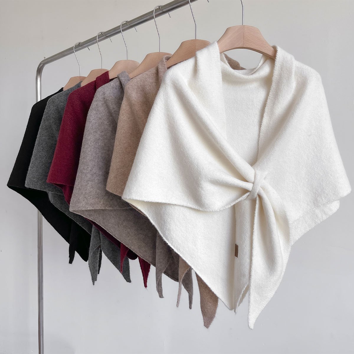💕Women's solid cashmere blend shawl☁️