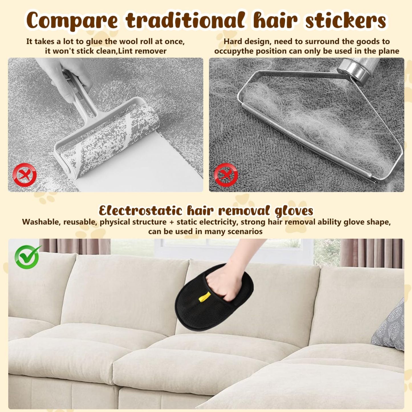 ⏳2025 New-Save 49%✨️Pet Hair Removal Glove