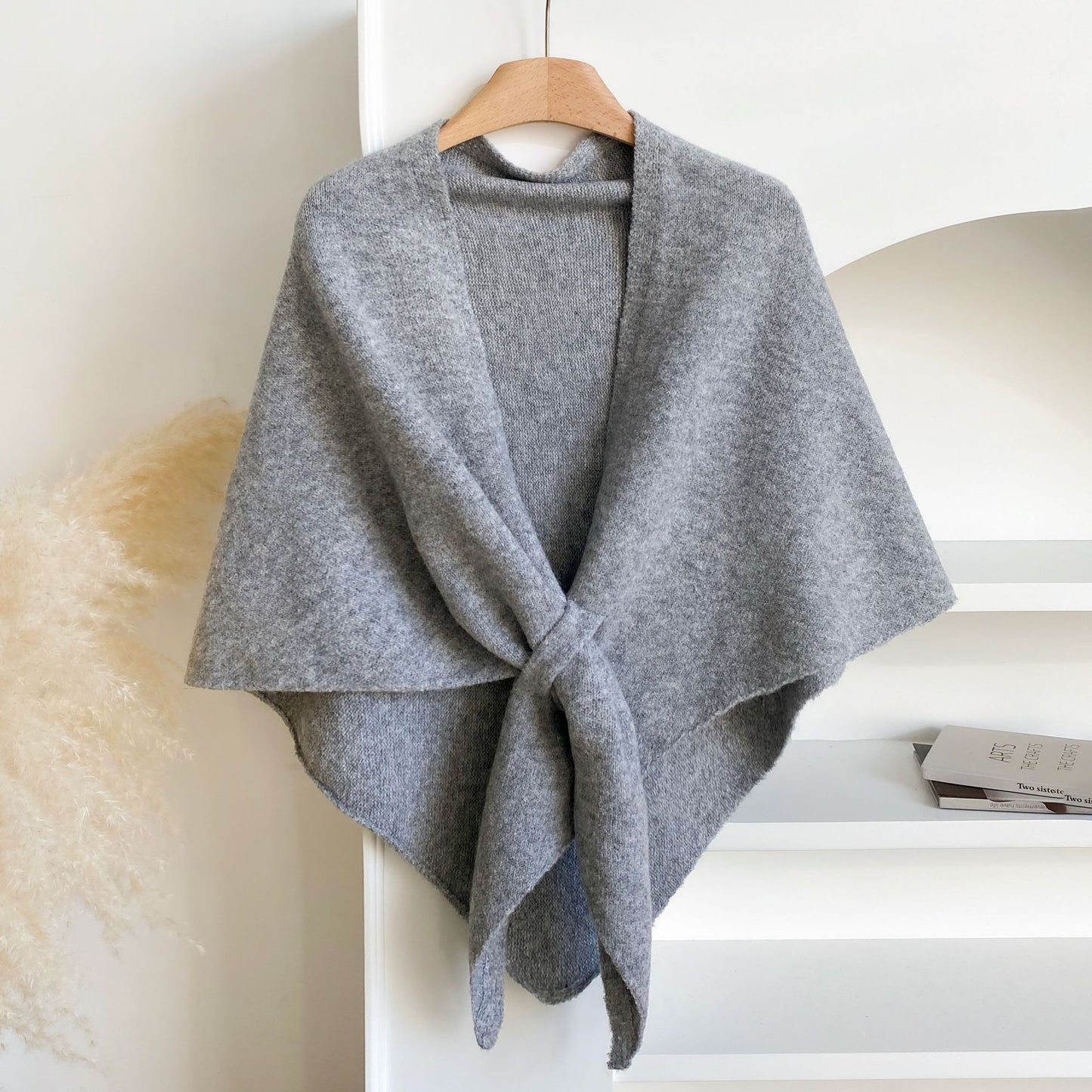 💕Women's solid cashmere blend shawl☁️