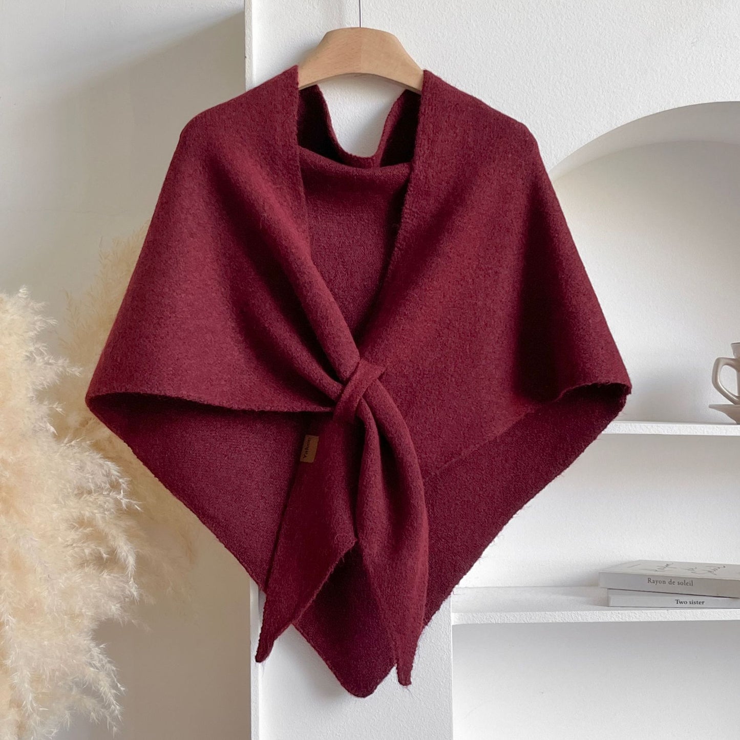💕Women's solid cashmere blend shawl☁️