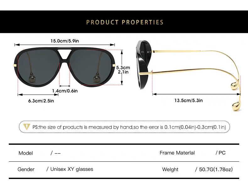 Pilot Style Sunglasses - Iconic Drop Shape with Recycled Materials