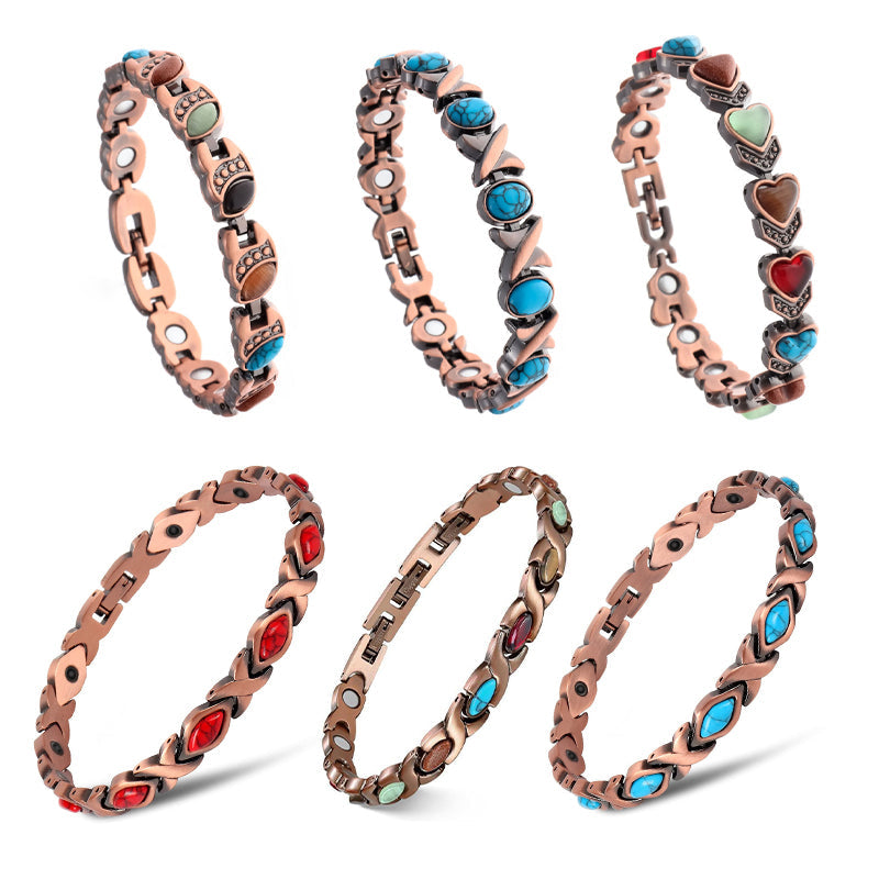Magnetic Copper Bracelet – Pure Solid Copper with 3800 Gauss Powerful Magnets