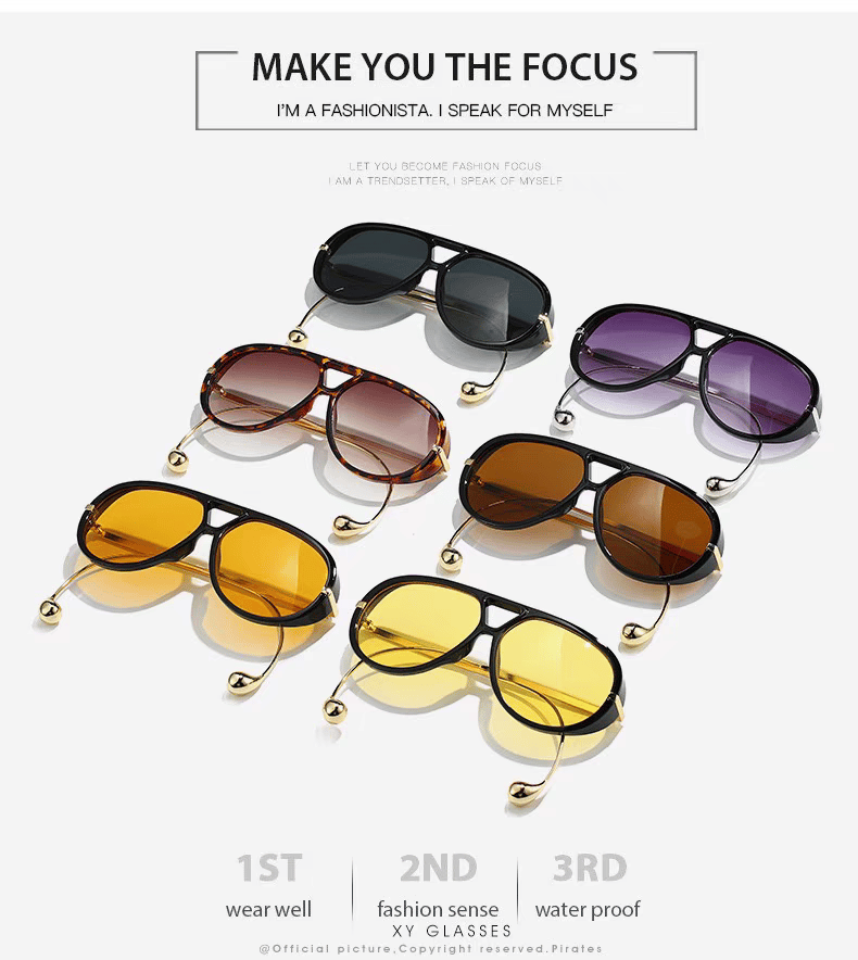 Pilot Style Sunglasses - Iconic Drop Shape with Recycled Materials
