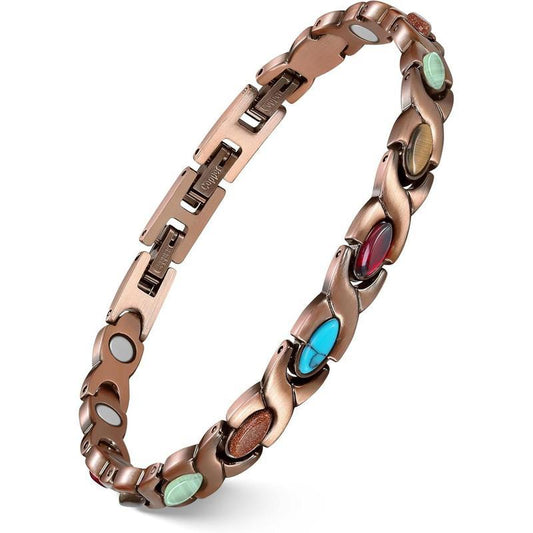 Magnetic Copper Bracelet – Pure Solid Copper with 3800 Gauss Powerful Magnets