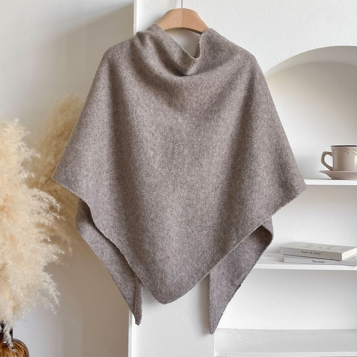 💕Women's solid cashmere blend shawl☁️