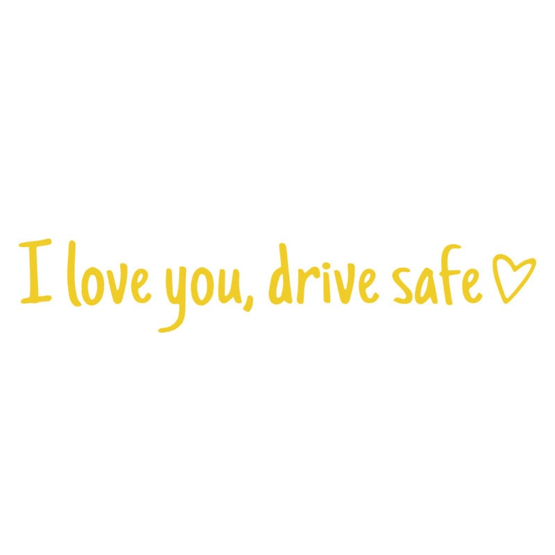 ❤️ I Love You Drive Safe Car Mirror Sticker – A Daily Reminder of Love & Care Unique Gift for Lover