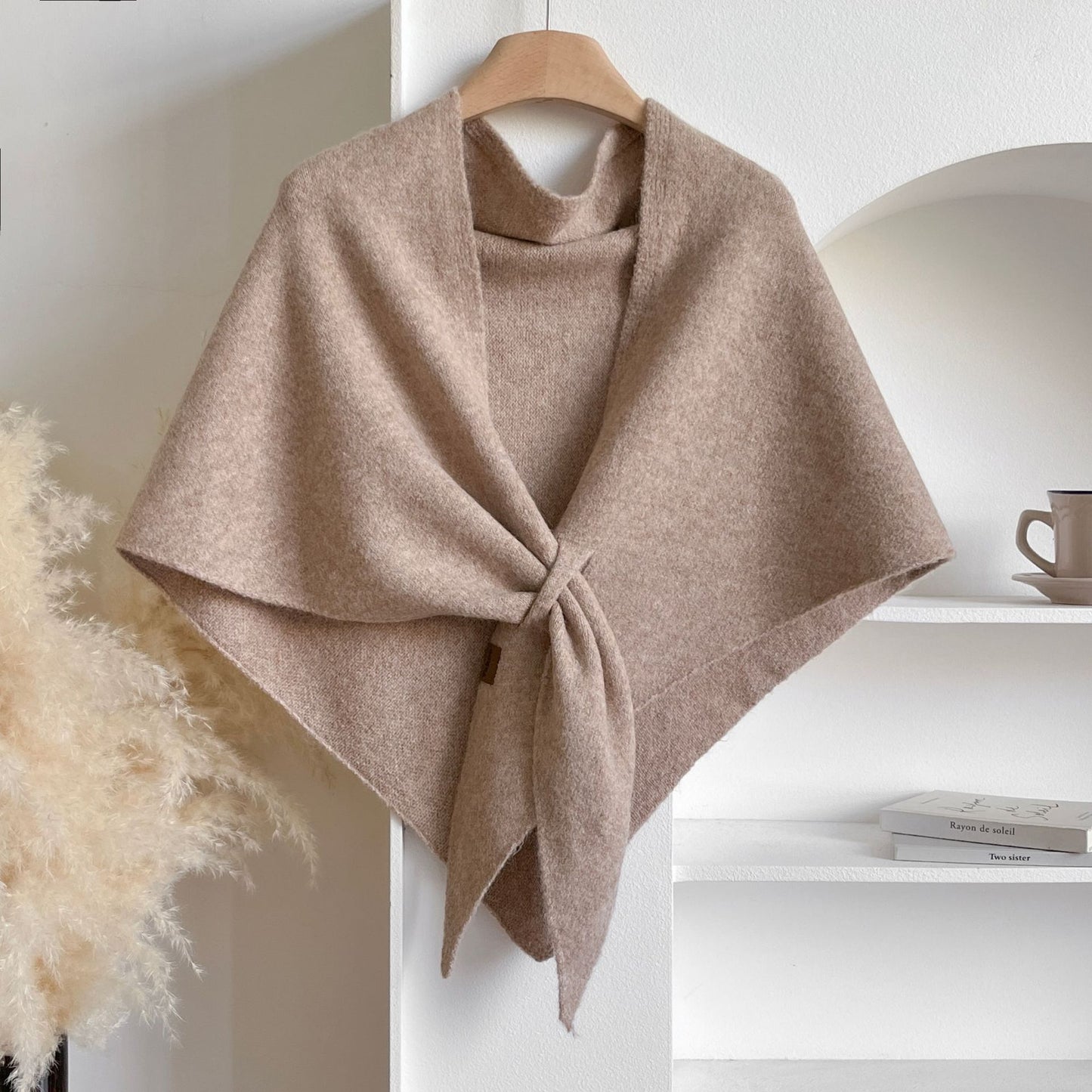 💕Women's solid cashmere blend shawl☁️