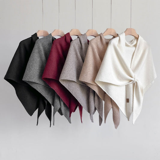 💕Women's solid cashmere blend shawl☁️