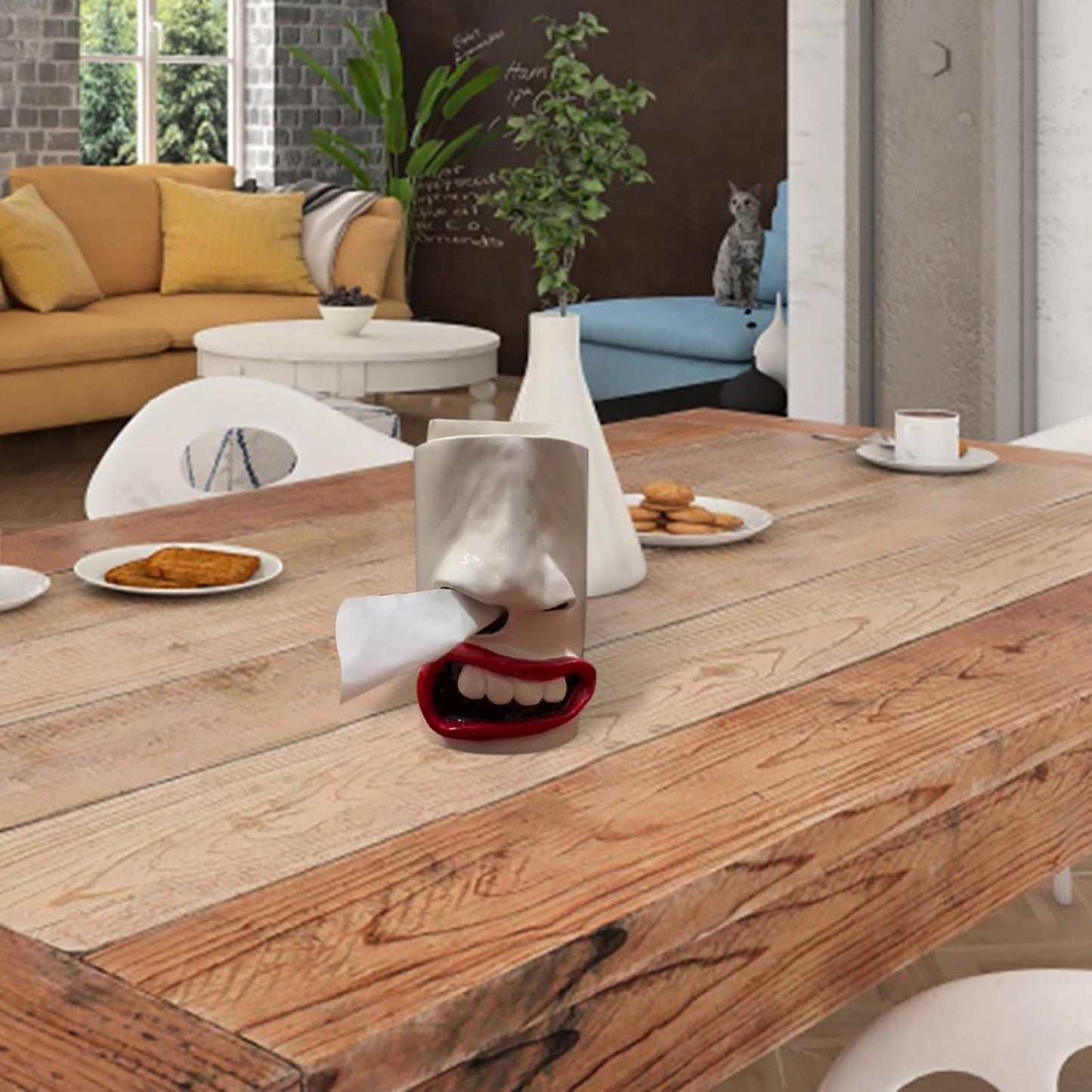 Handmade Funny Face Tissue Holder