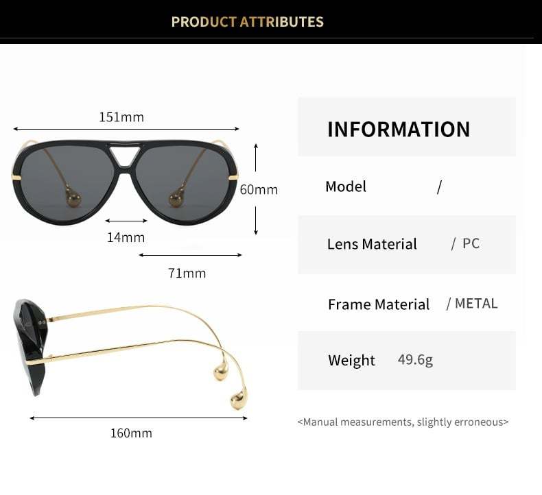 Pilot Style Sunglasses - Iconic Drop Shape with Recycled Materials