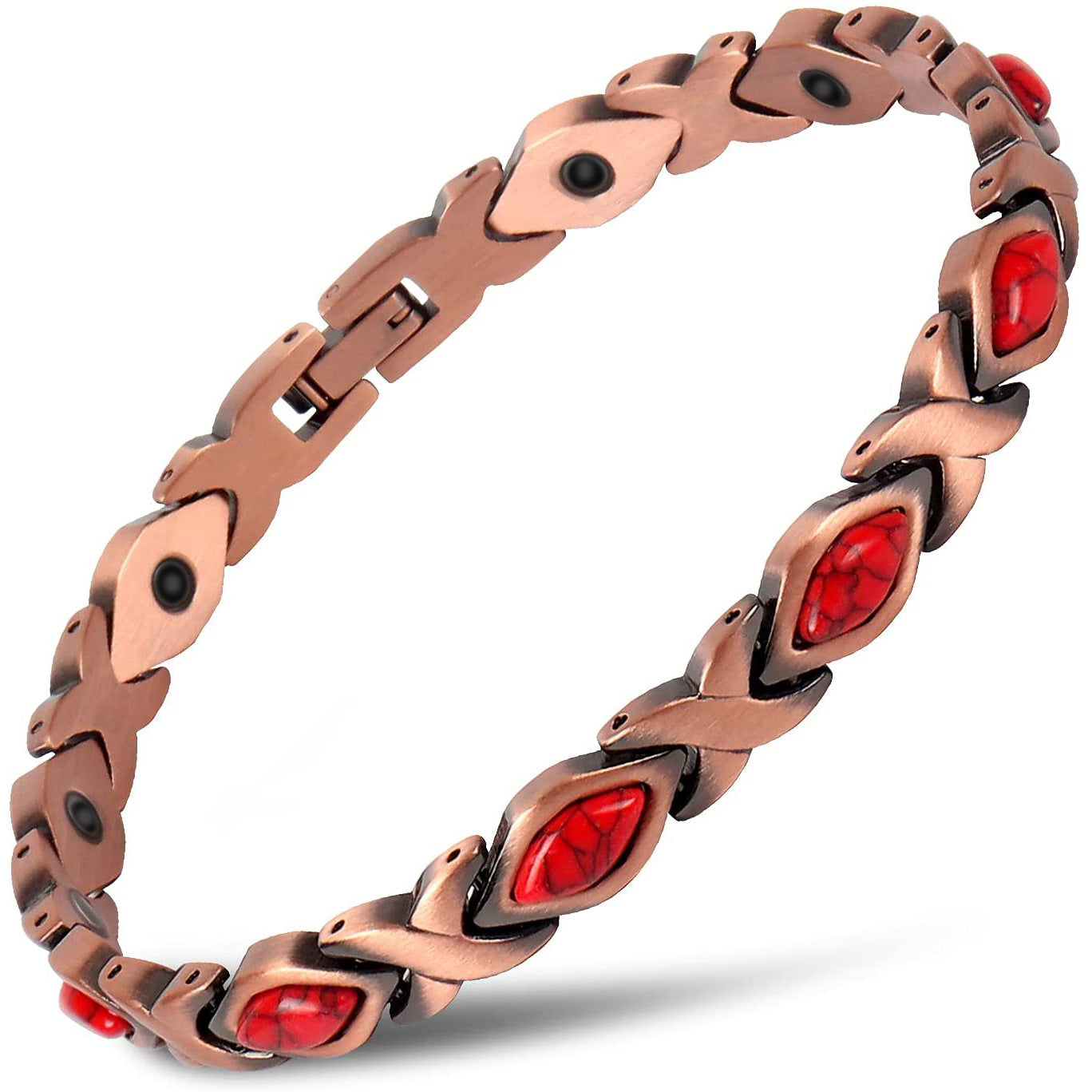 Magnetic Copper Bracelet – Pure Solid Copper with 3800 Gauss Powerful Magnets