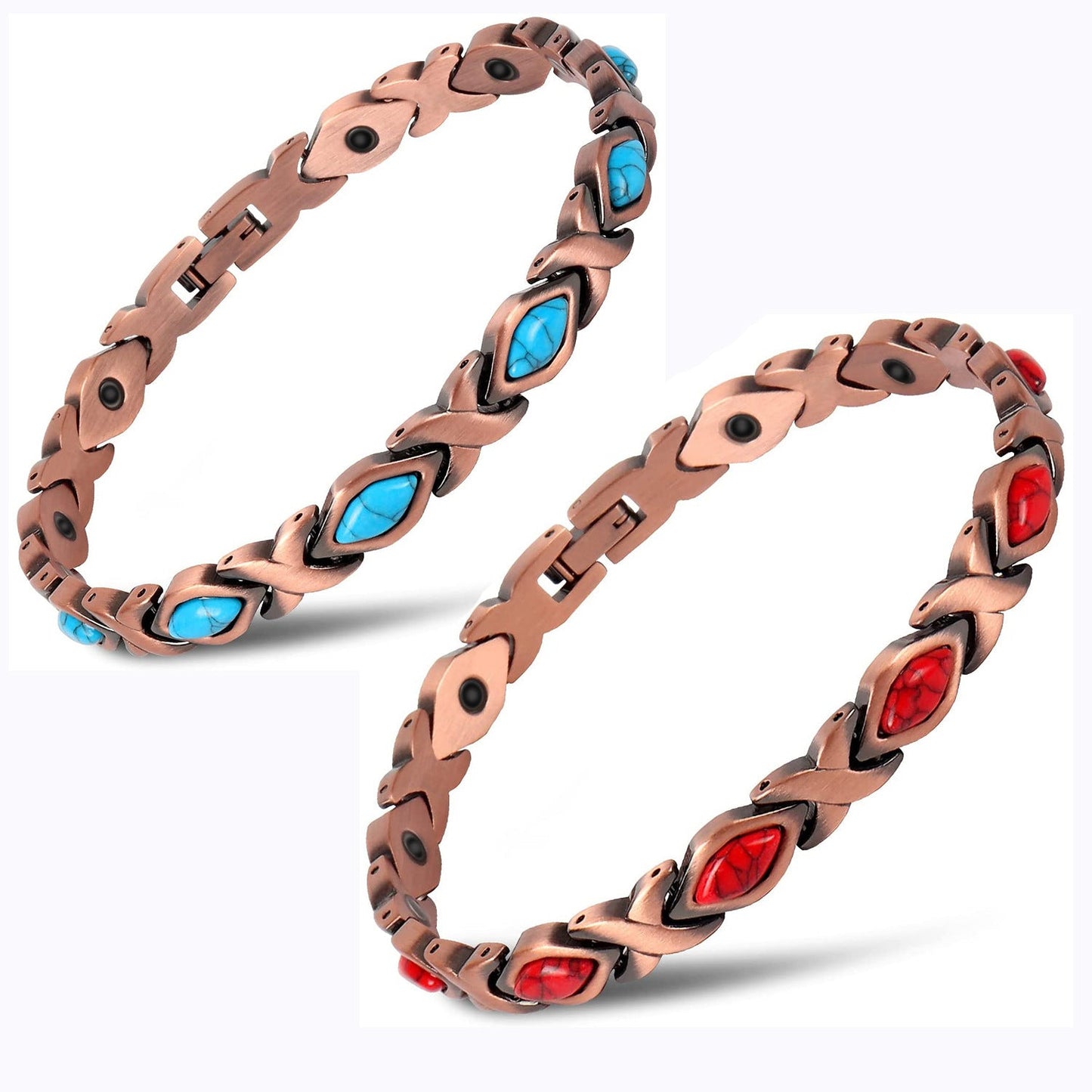 Magnetic Copper Bracelet – Pure Solid Copper with 3800 Gauss Powerful Magnets