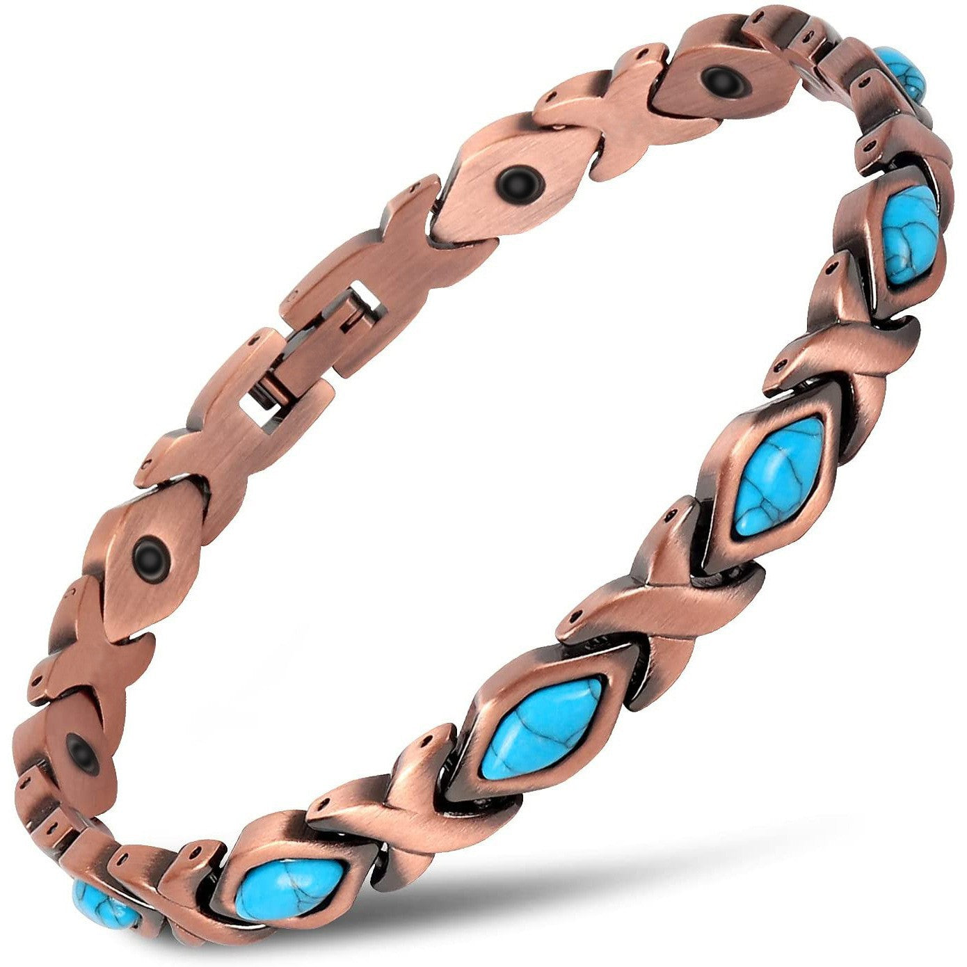 Magnetic Copper Bracelet – Pure Solid Copper with 3800 Gauss Powerful Magnets