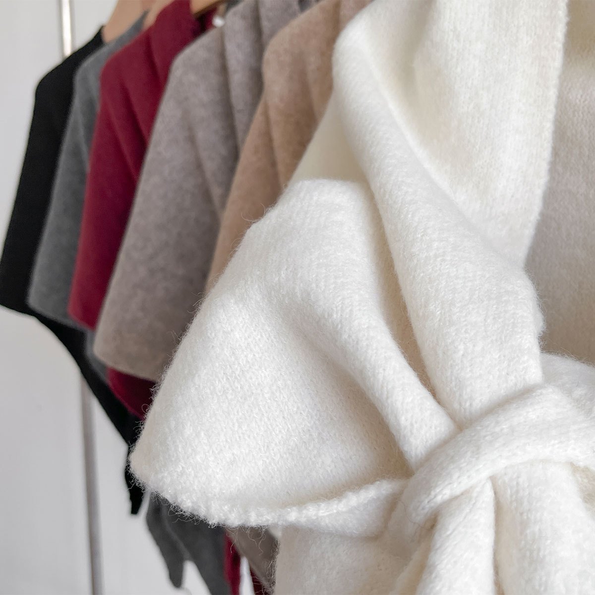 💕Women's solid cashmere blend shawl☁️